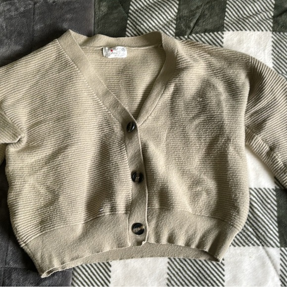 Sage Green Small Button Up Cardigan - Picture 1 of 3